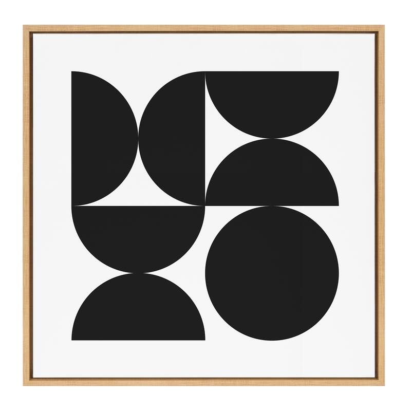 Kate and Laurel Bold Black White Frame Canvas by Creative Bunch Studio
