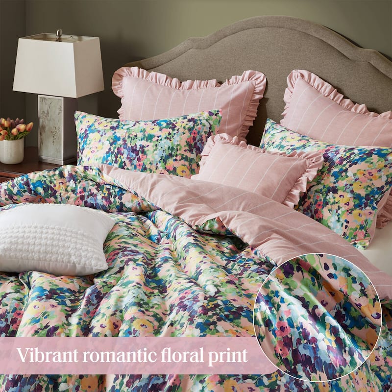 GDF Studio - Maribelle 8-Piece Floral Cotton Comforter Set