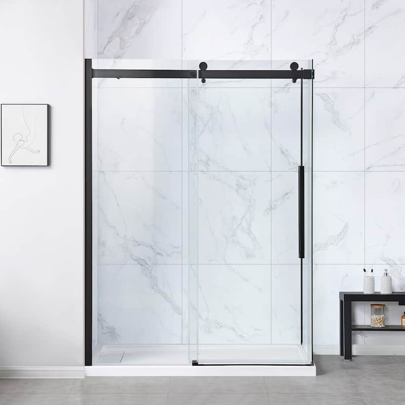 Bel Soft Close 3-Piece Base/Door Rectangular Corner Shower Kit (Left or Right Drain)