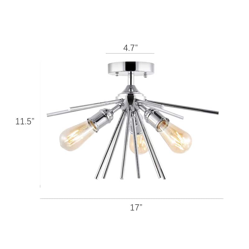 GetLedel Modern 3-Light Sputnik Semi-Flush Mount