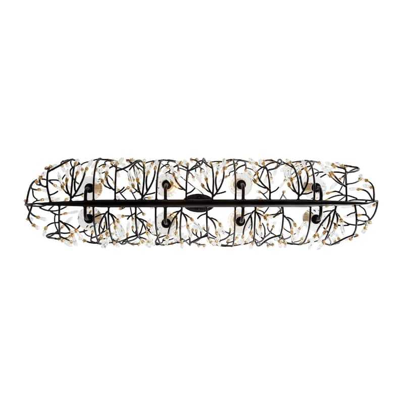 Bask 8-light Gold Dust Linear Pendant with Crystal - N/A