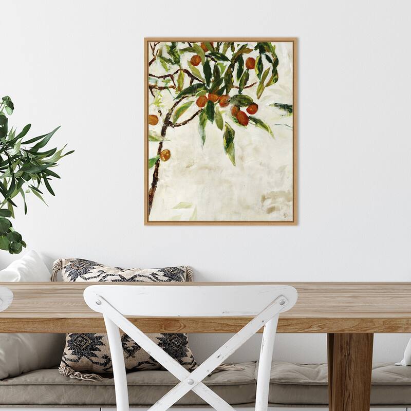 Kumquat Tree by Jodi Maas Framed Canvas Wall Art Print - Sylvie Maple