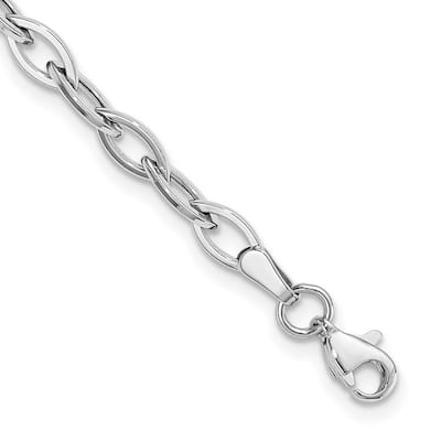 Curata 14k White Gold Polished Bracelet 7.5 Inch