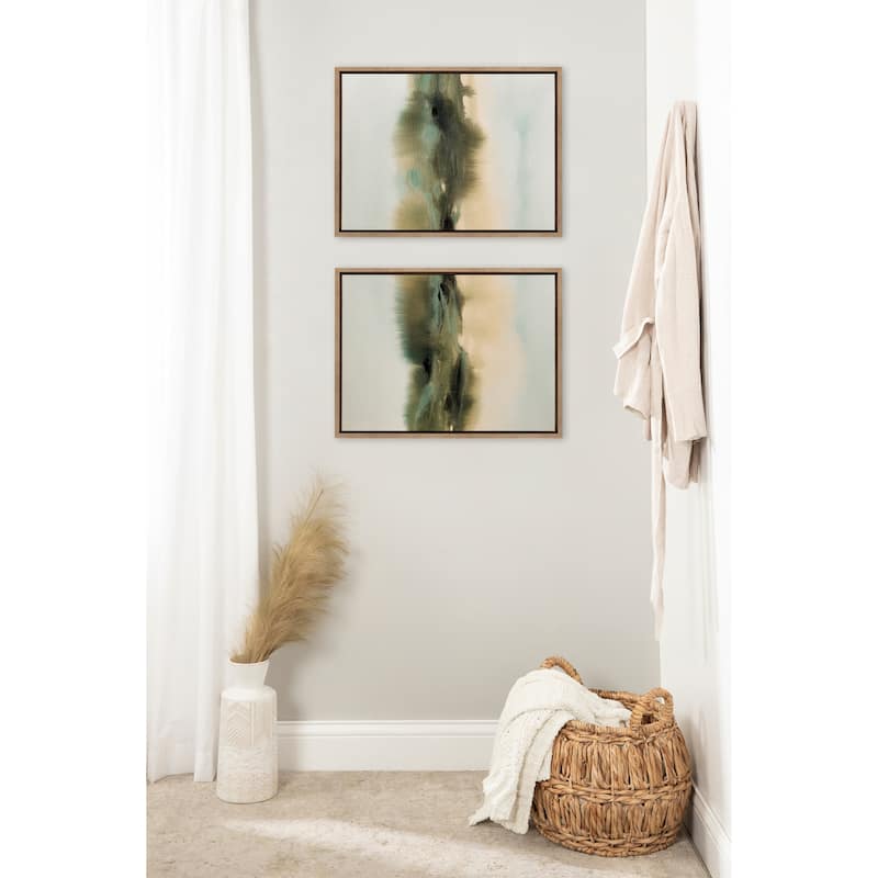 Kate and Laurel Sylvie Tranquil Framed Canvas Art Set by Amy Lighthall