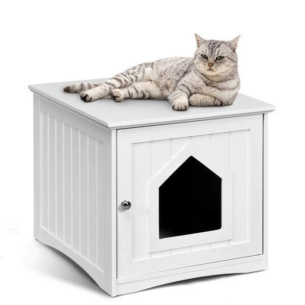 Shop Gymax Weatherproof Multi Function Pet Cat House Outdoor