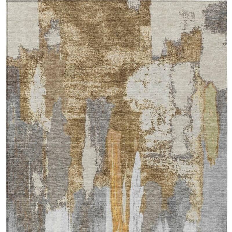 HomeRoots Abstract Transitional Rectangle Outdoor Rug