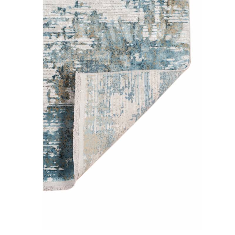 HomeRoots Abstract Contemporary Rectangle Area Rug
