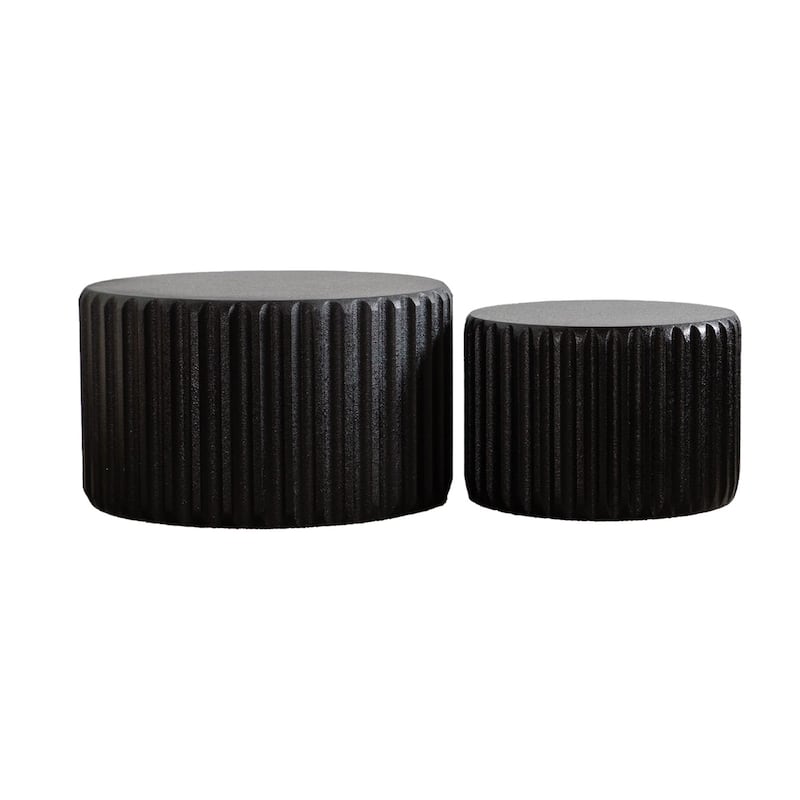 Scalloped Round Coffee Table Set