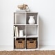 preview thumbnail 8 of 13, Signature Design by Ashley Paxberry Woodgrain Cube Organizer 6 Cube - Whitewash