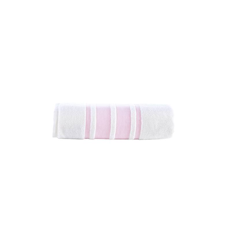Brooks Brothers Contrast Border Bath Towel - Pink
