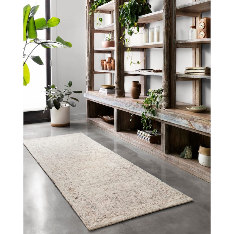 Alexander Home Aspen Neutral Hand-tufted Contemporary Wool Rug