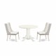 preview thumbnail 24 of 25, Dinette Room Set Includes Dining Table and Button Tufted Back Linen Fabric Chairs (Finish and Pieces Option)