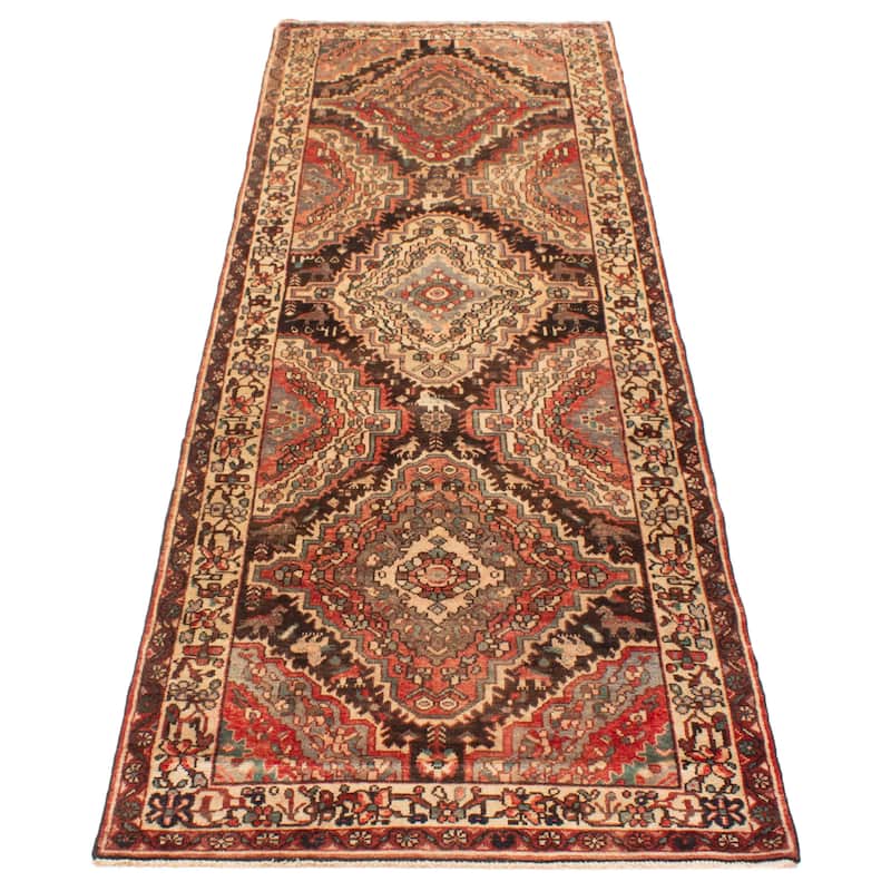 ECARPETGALLERY Hand-knotted Andelz Brown Wool Rug - 4'0 x 12'2