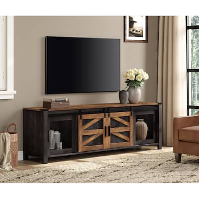 Sliding Barn TV Stand Entertainment Center for 75" TV
