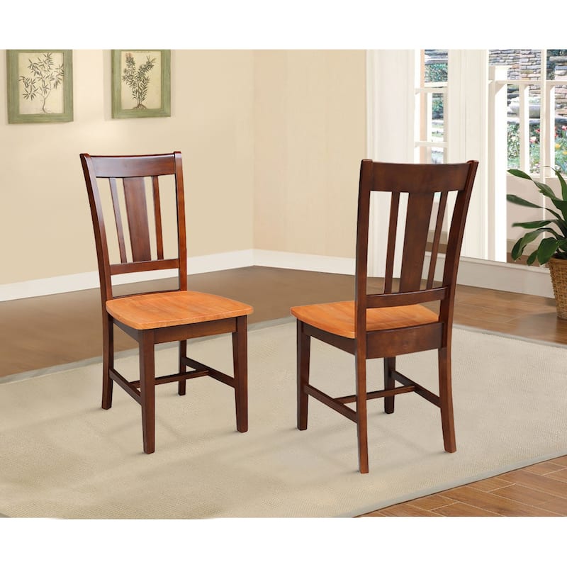 International Concepts Solid Wood San Remo Splatback Chairs - Set of 2