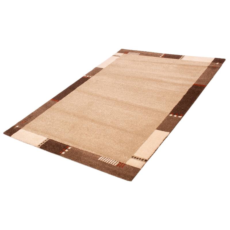 ECARPETGALLERY Machine Woven Lotus Mod Khaki Polypropylene Rug - 6'7 x 9'6