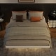 preview thumbnail 23 of 55, Modern Size Low Profile Platform Floating Bed with LED Lights Underneath