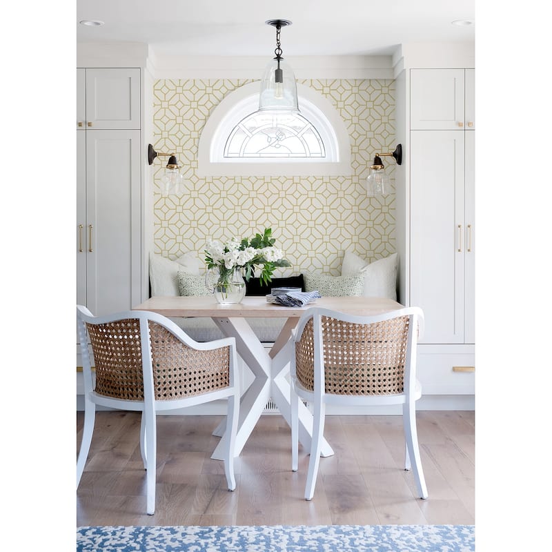 A-Street Prints Addis Gold Trellis Wallpaper