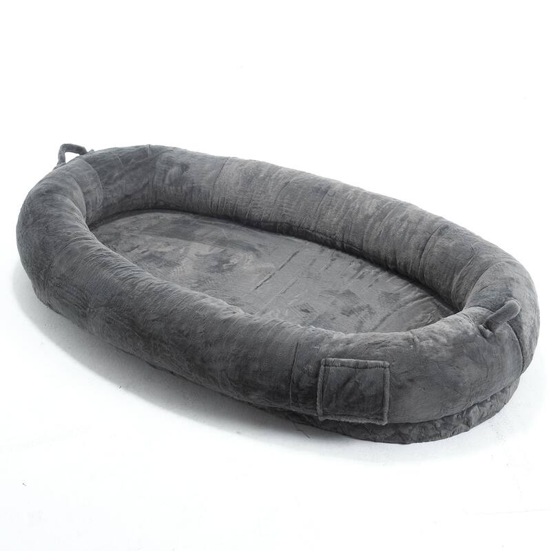 Human Dog Bed for Adult, Giant Extra Large Memory Foam Human Size Pet Bed for People, Fluffy Plush Dog Bed for Human