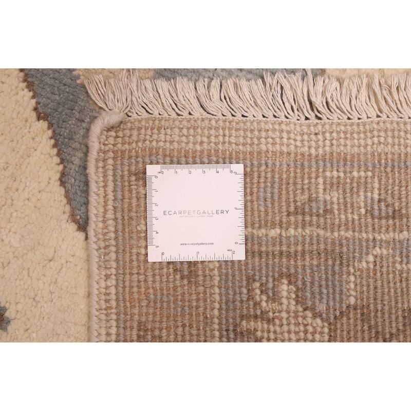 ECARPETGALLERY Hand-knotted Royal Oushak Ivory Wool Rug - 9'1 x 11'10