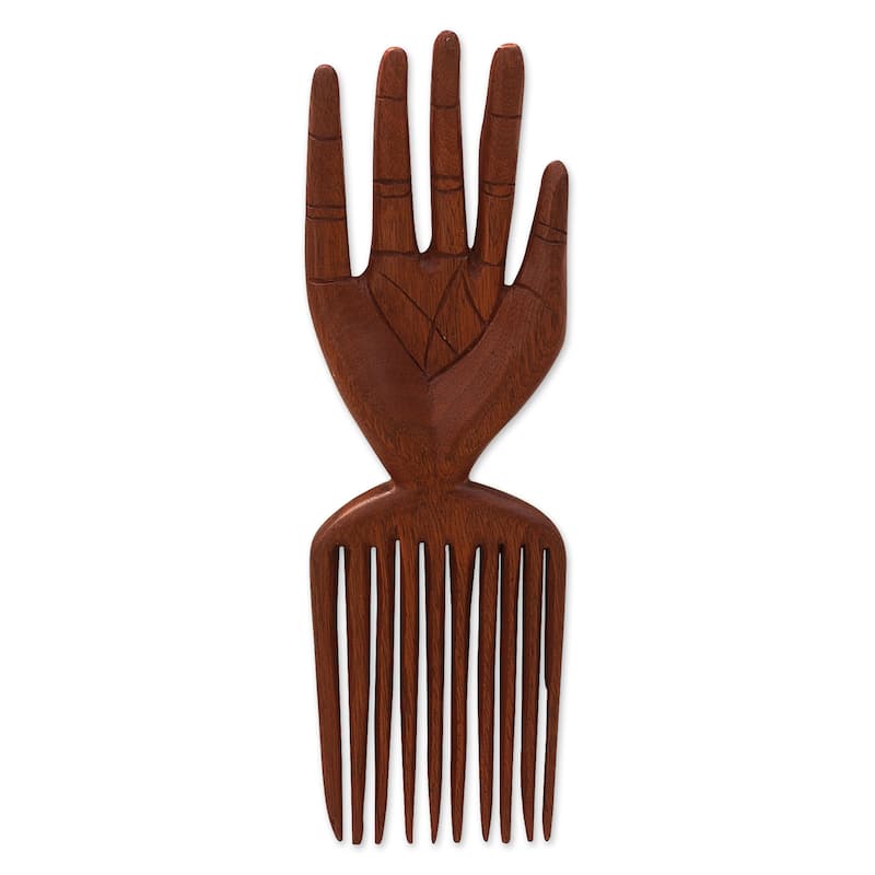 Novica Handmade All Fingers Are Not The Same Mahogany Wood Wall Art