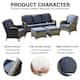 OVIOS 5-piece Patio Conversation Wicker Furniture Set