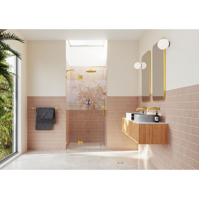 Glass Warehouse 78" x 42.75" Frameless Shower Door - Glass Hinge