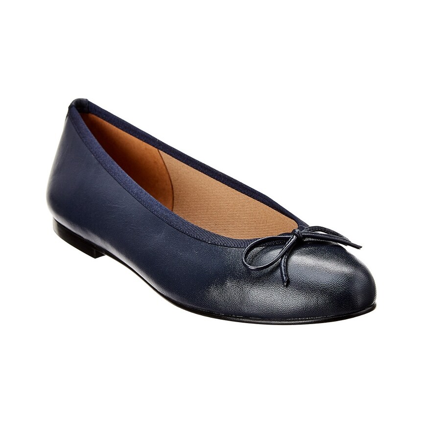 French sole emerald leather flat clearance