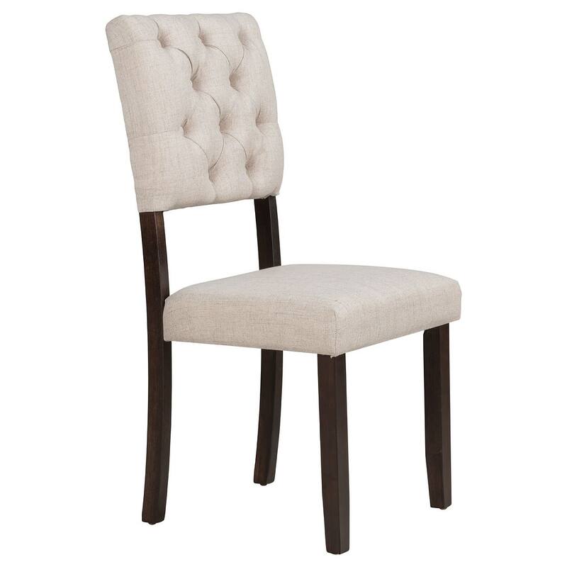 6 PCS Dining Table and Chair Set for 6-Foam-covered Seat Backs & Cushions