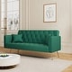 preview thumbnail 13 of 13, 71" Velvet Green Gray Double Sofa Bed