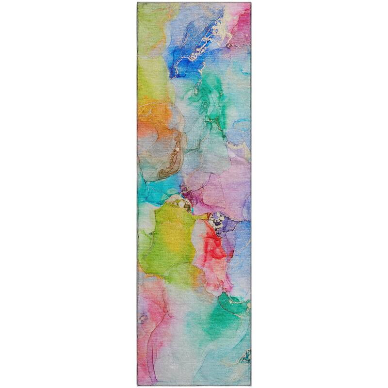 Premium Washable Super Soft Watercolor Abstract Mayfield Rug