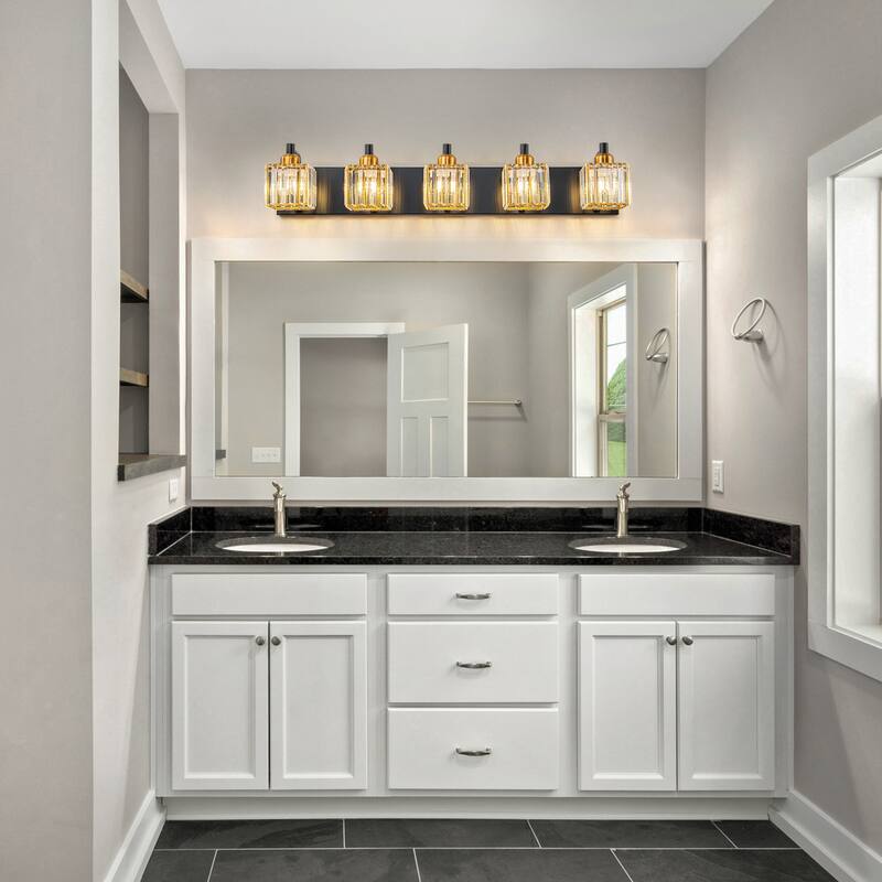 Modern 3/4/5-lights Crystal Bathroom Light Fixtures