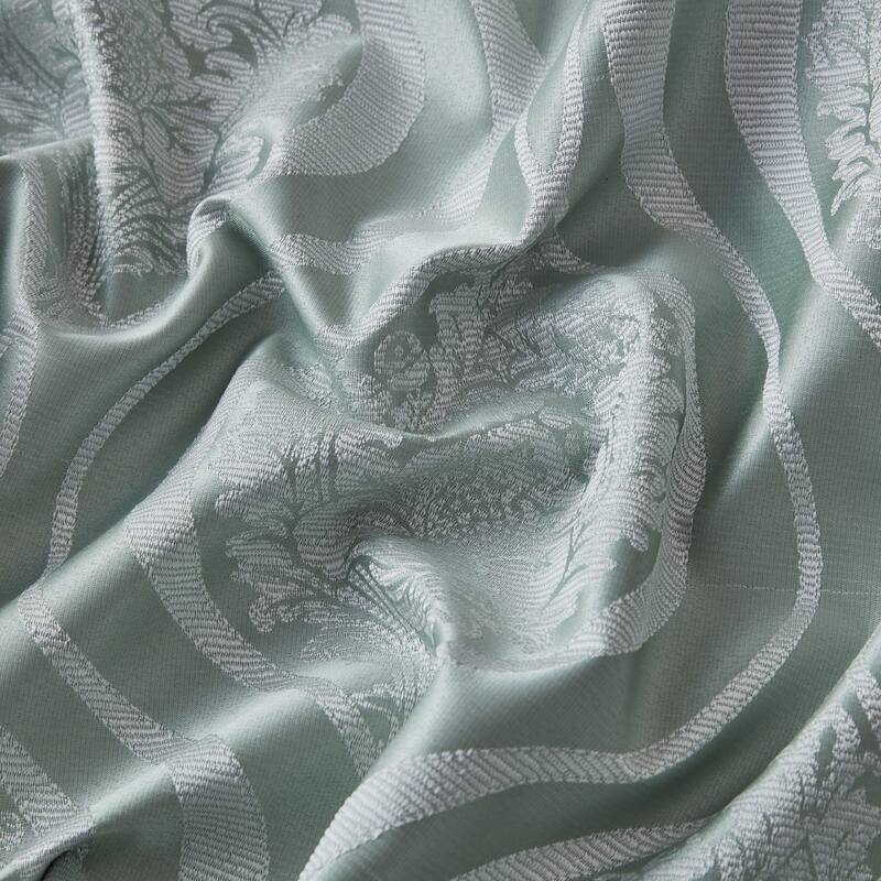 HLC.me Montero Damask 100% Full Complete Blackout Heavy Insulated Energy Savings Grommet Curtain Panels, 2 Panels