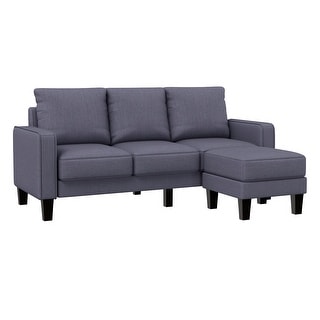 Living Room L-Shape Sectional Sofa Set with Storage Chaise Longue - Bed ...