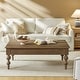 preview thumbnail 5 of 22, Gaston Traditional Rectangular Coffee Table with Storage Shelf by HULALA HOME