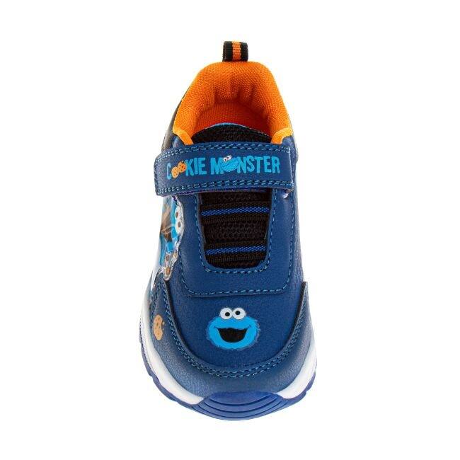 Sesame Street Kids Cookie Monster Light Up Hook and Loop Fashion Sneaker