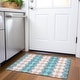 preview thumbnail 75 of 132, Premium Washable Super Soft Diamond Modern Mayfield Rug Teal - 1'8" x 2'6"