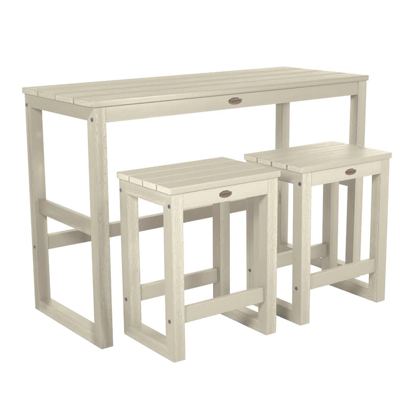 HIGHWOOD Monroe Modern Counter-Height Dining Balcony Set - Whitewash