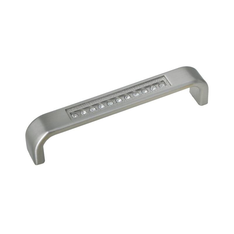 Utopia Alley Gleam Pull Handle - Decorative Cabinet Brushed Nickel Drop Pull Handles, 3.75" Center to Center
