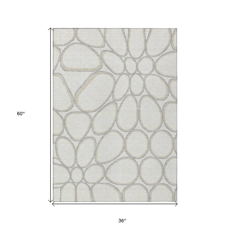 HomeRoots Abstract Transitional Rectangle Outdoor Rug