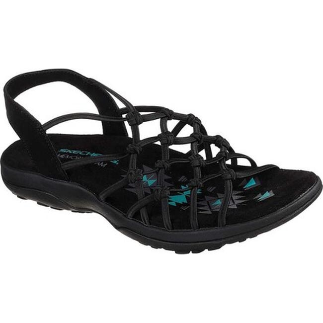 skechers women's sandals black