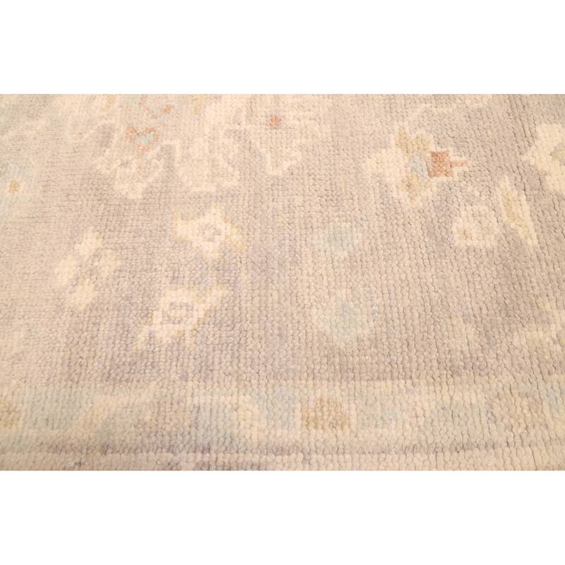 ECARPETGALLERY Hand-knotted Modern Oushak Grey Wool Rug - 8'9 x 11'11