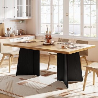 71 Inch Dining Table for 6-8 People, Modern Long Kitchen Table with ...