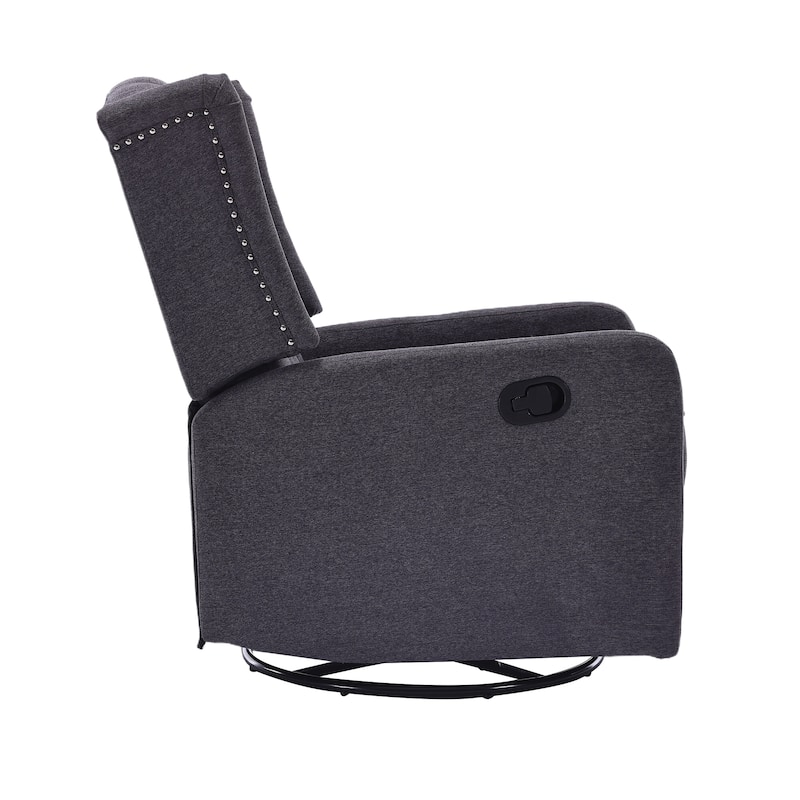 Swivel Recliner Rocking Lounge Chair with Footrest, Glider Motion, and Ergonomic Design