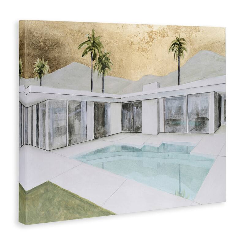 Stupell Modern Chic Pool View Canvas Wall Art Design By Michael Willett