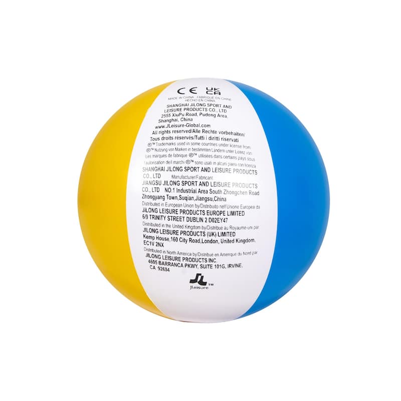 16" Inflatable 6-Panel Beach Ball Swimming Pool Toy