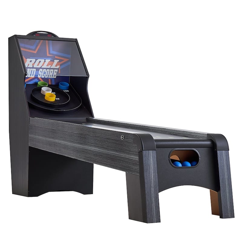 9 Feet Roll and LED Electronic Score Arcade Game Table with 4 Balls Ideal for Party and Holiday - 107 x 24.4 x 60.6 in