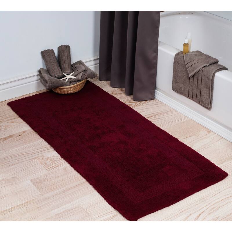 Bath Mat - 60x24-Inch Plush Cotton Bathroom Runner by Windsor Home