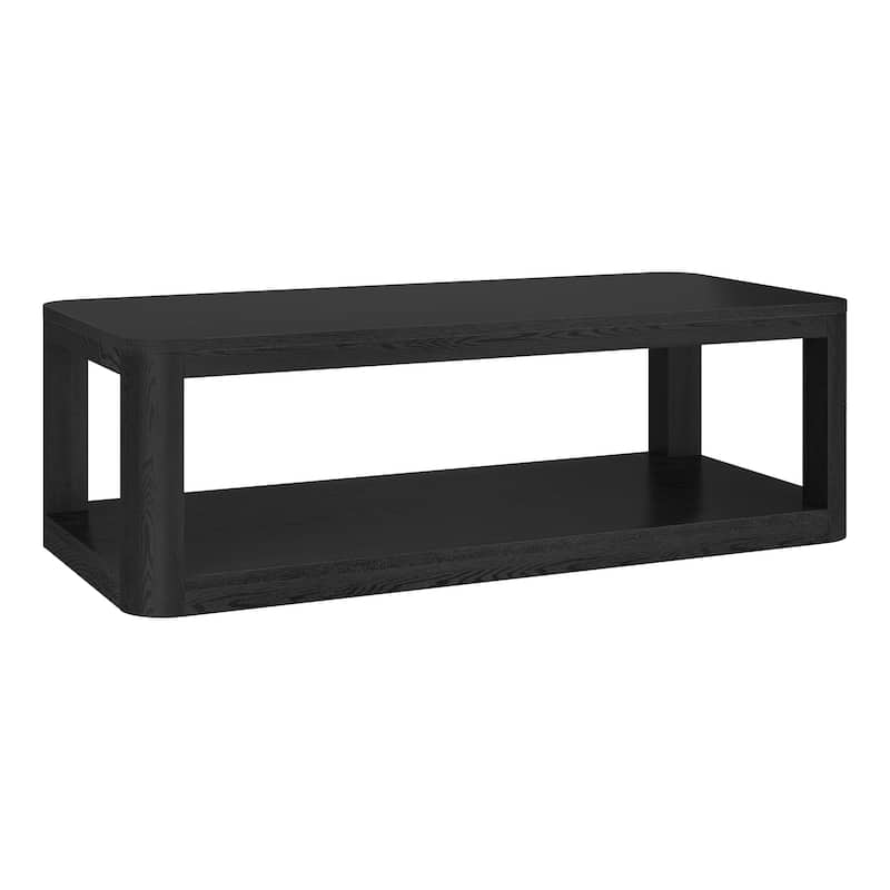 Stellan 47" Wide Rectangular Coffee Table - 47" Wide - Black Grain