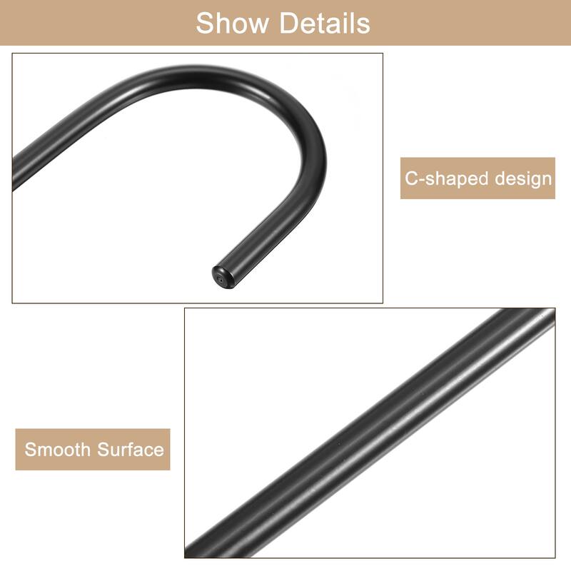 2Pcs C-Shaped Hanger Hook C Hooks for Hanging Clothes Towel Scarf